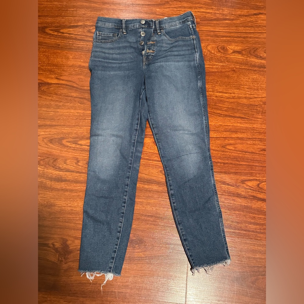 Everlane medium wash high rise ankle jeans size 26